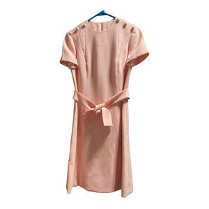 Vintage 1960s Harvey Berin Karen Stark Wool Dress Pink Size 10 Pristine Cond